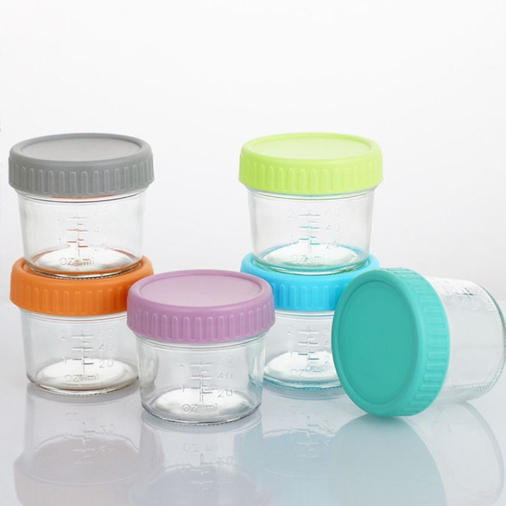 6개들이 유리 이유식 용기, 눈금 표시가 있는 재사용  - Baby Food Jars With Lids 리뷰 및 가격