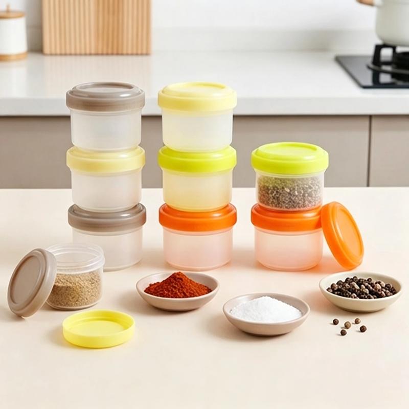 4개 세트, 쌓아서 보관 가능한 PP 소재의 미니 식품 - Baby Food Jars With Lids 리뷰 및 가격